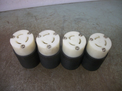 PASS & SEYMOUR LOT OF 4 TURNLOK CONNECTORS L5-15C 15AMP 125VOLT 2P 3W GRND