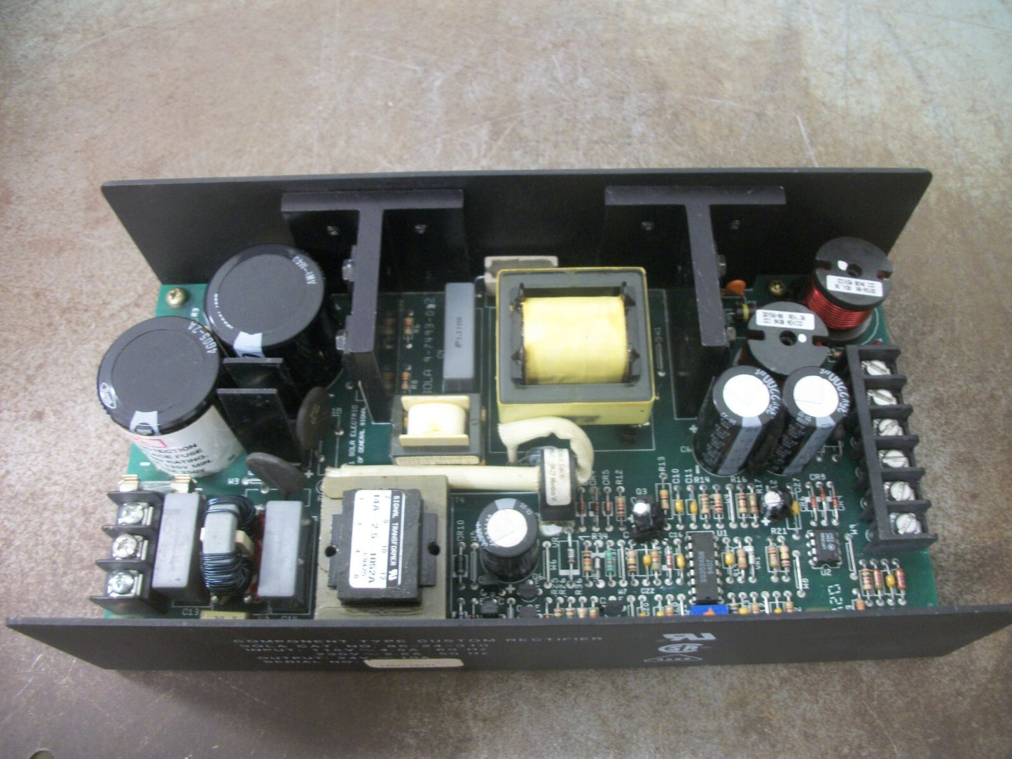 SOLA CUSTOM RECTIFIER POWER SUPPLY UNIT 86-24-310 24VDC 10AMP NOB