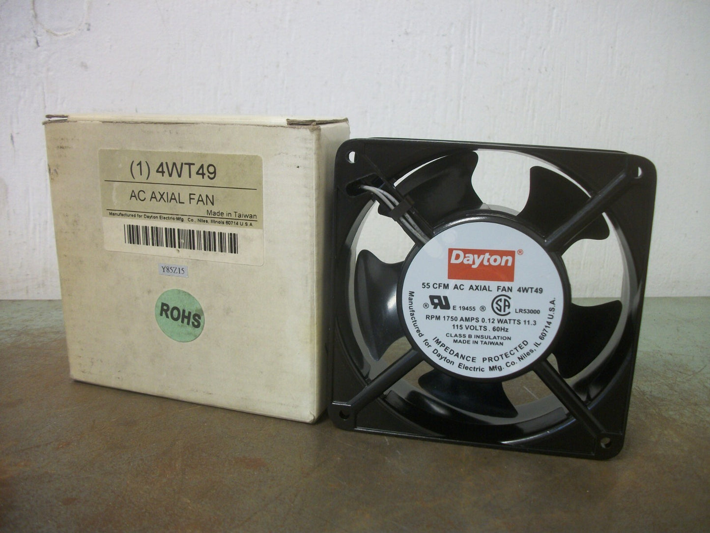 DAYTON AC AXIAL FAN 4WT49 115VOLT 55CFM 1750RPM NIB