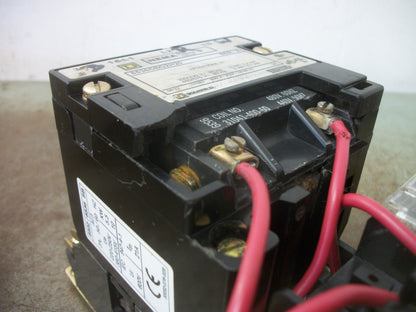 SQUARE D SIZE 0 MOTOR STARTER 8536SBG2H20 480VCOIL 3PH 600V 5HP MOTOR LOGIC