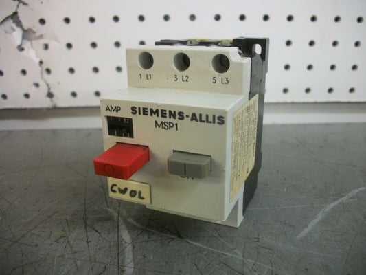 SIEMENS MANUAL MOTOR STARTER MSP10K 3.2-5AMP