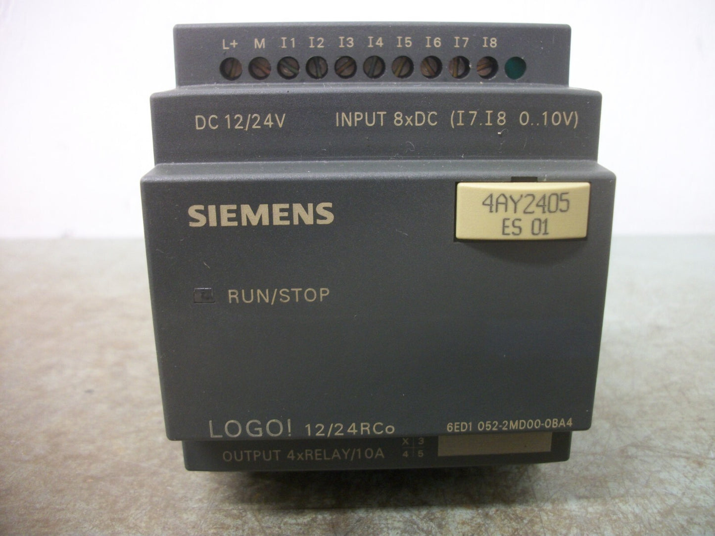 SIEMENS LOGO! LOGIC MODULE 6ED1 052-2MD00-0BA4 12/24VDC 10AMP