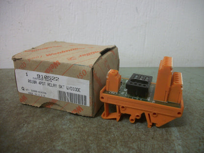 WEIDMULLER RS18A 4PDT RELAY SOCKET W/DIODE 910522 NIB