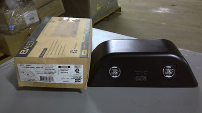HUBBELL DUAL LITE BLACK LED EMERGENCY UNIT EV4DIB-02WAL NIB