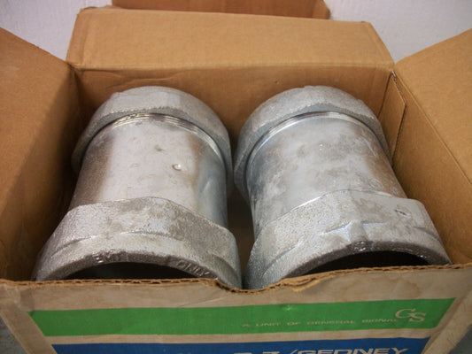 OZ GEDNEY BOX OF 2x 2-1/2" STEEL ZINC PLATED EMT COUPLINGS 6250S NIB