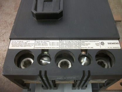 SIEMENS QJ CIRCUIT BREAKER QJ23B125 125AMP 240VOLT 3POLE W/HARDWARE