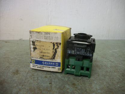 SQUARE D MOMENTARY CONTACT LIGHT MODULE 9001DFSN20 NIB
