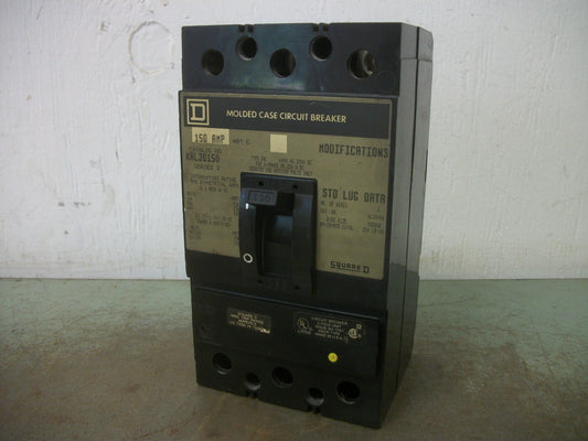 SQUARE D KAL CIRCUIT BREAKER KAL36150 150AMP 600VOLT 3POLE GRAY