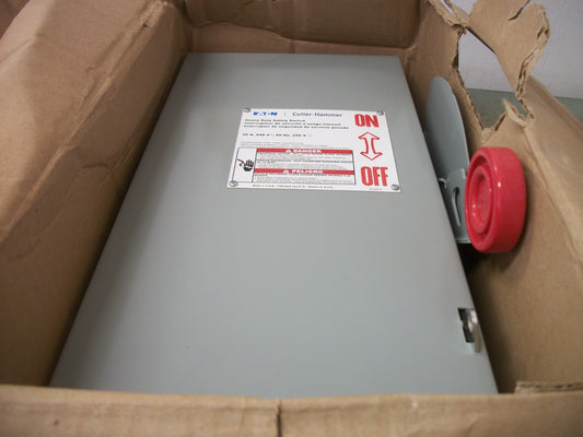 CUTLER-HAMMER DISCONNECT TYPE 1 DH321FGK 30AMP 240VOLT 3POLE FUSIBLE NIB