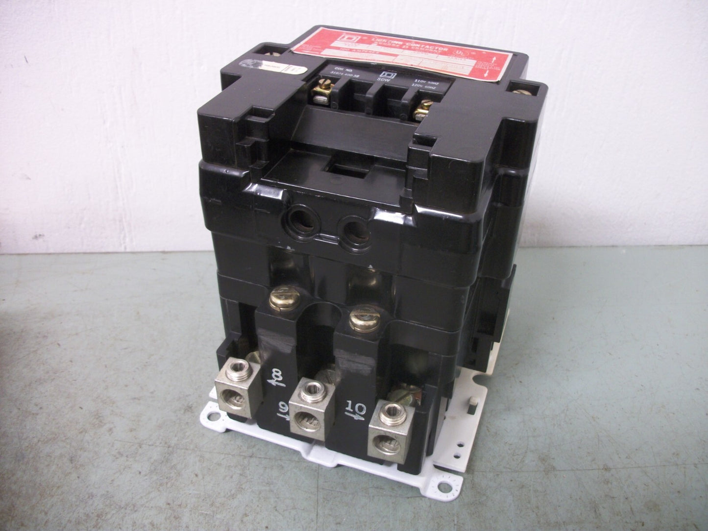 SQUARE D 100AMP 3POLE LIGHTING CONTACTOR 8903SQO2 120VCOIL