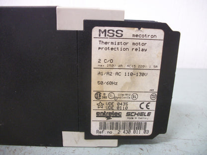 ENTRELEC THERMISTOR MOTOR PROTECTION RELAY MODULE MSS 110-130VOLT