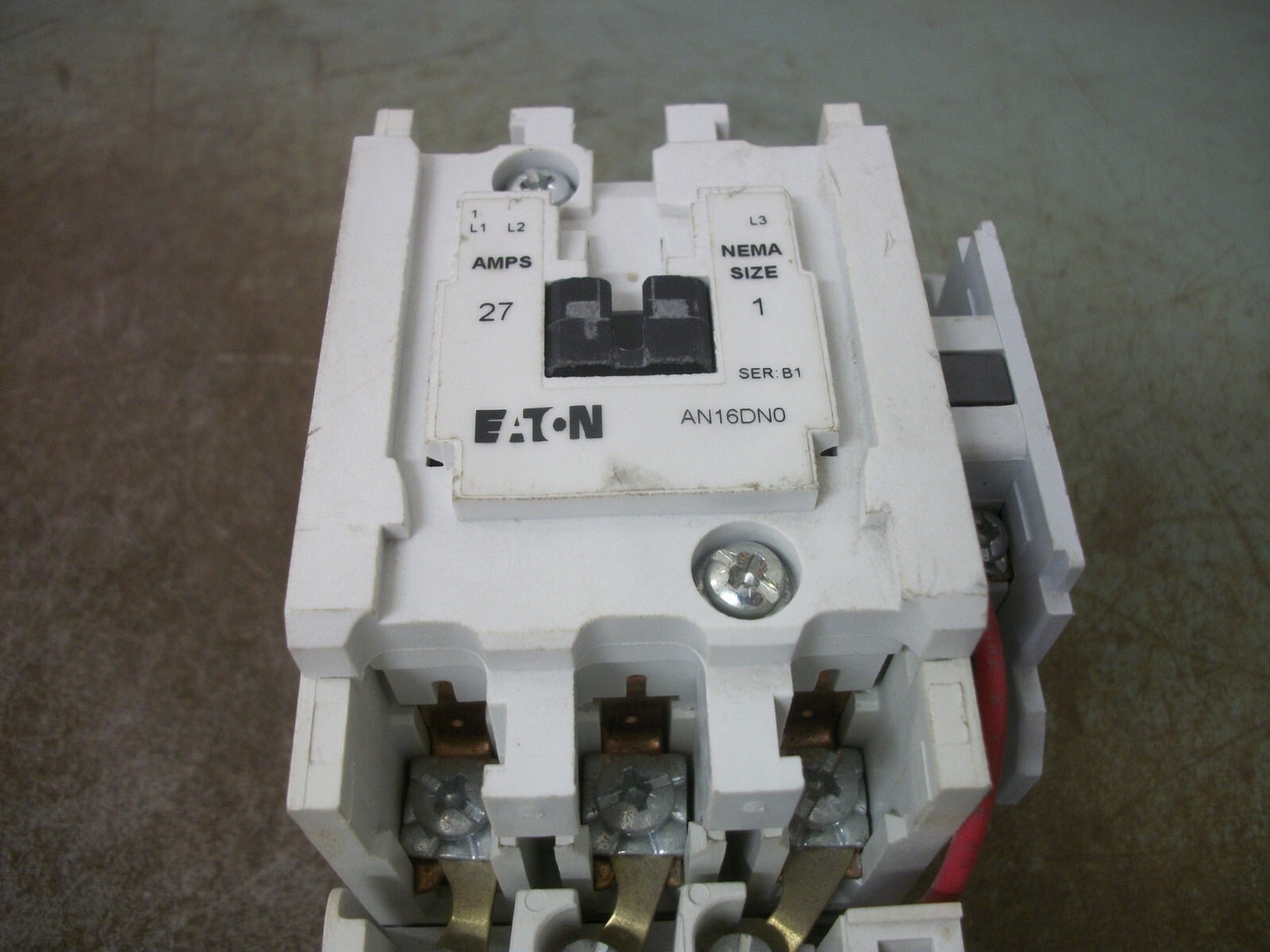 CUTLER-HAMMER SIZE 1 MOTOR STARTER AN16DN0 27AMP 120VCOIL 3PH 600V 10HP