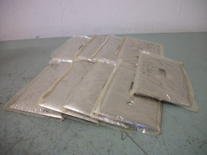 HUBBELL LOT OF 9 1 GANG 1 TOGGLE SWITCH STEEL WALL PLATE SS1 NEW