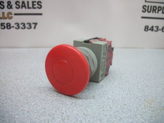 IDEC AOW00M RED MUSHROOM MAINTAINED PUSH IN/PUSH OUT PUSHBUTTON AOW401-R