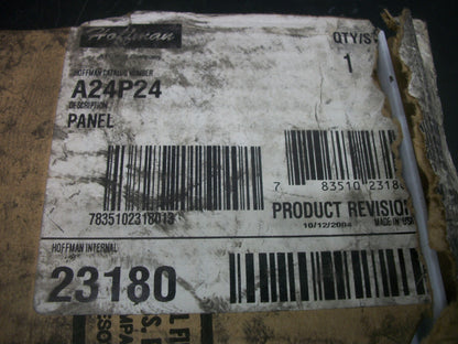 HOFFMAN 24 X 24 ENCLOSURE PANEL BACKPLATE A24P24 NIB
