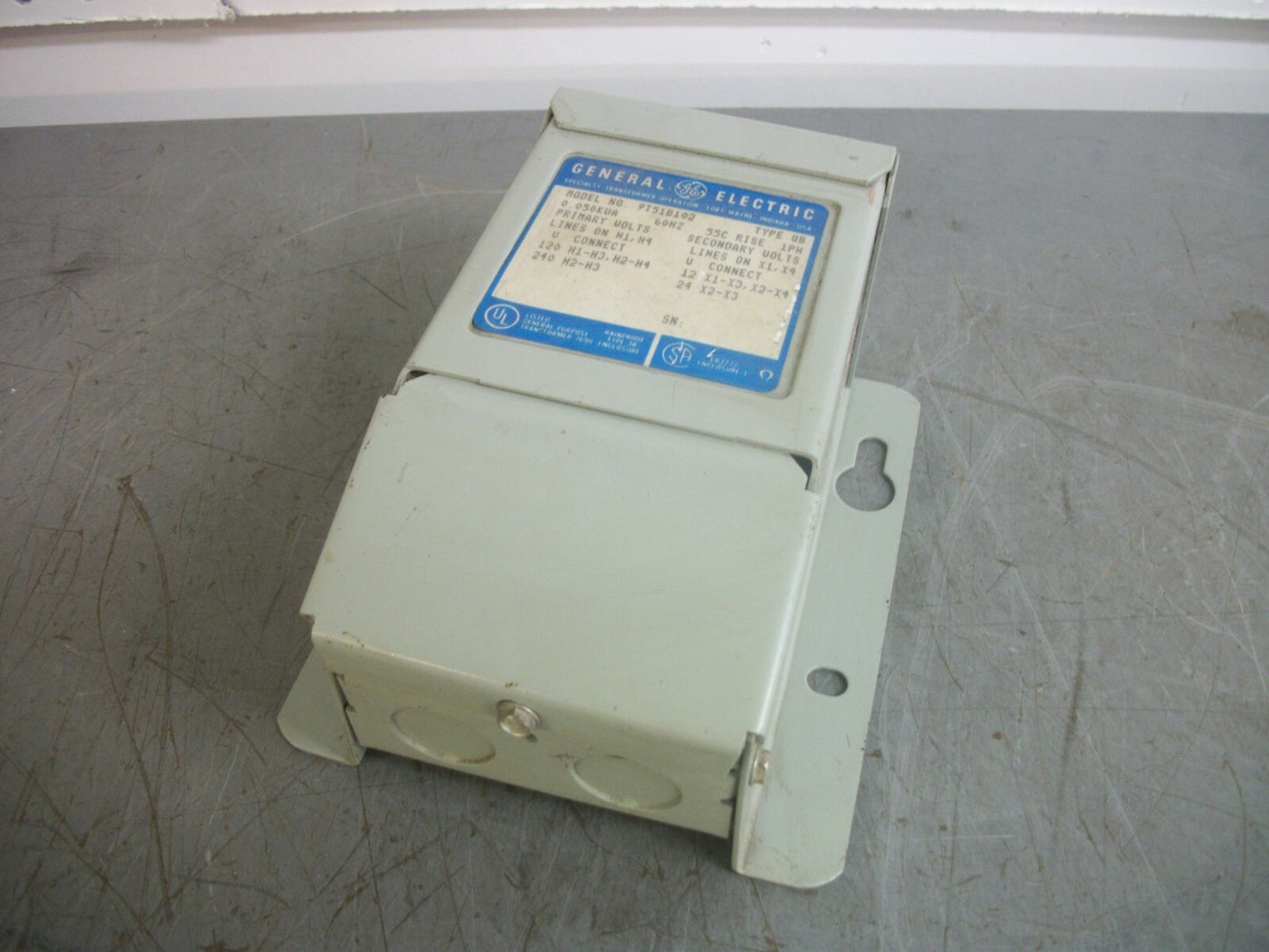 GE 0.050KVA 1PH TRANSFORMER 9T51B102 HV 120X240 LV 120/24 NOB