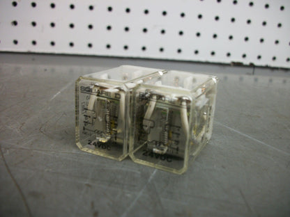 SQUARE D LOT OF 2 DPDT MINI GP RELAYS 8501RSD42V53 24VCOIL 10AMP