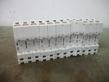SIEMENS LOT OF 12 MINI CIRCUIT BREAKERS 5SX21C4 4AMP 230/400VOLT 1POLE
