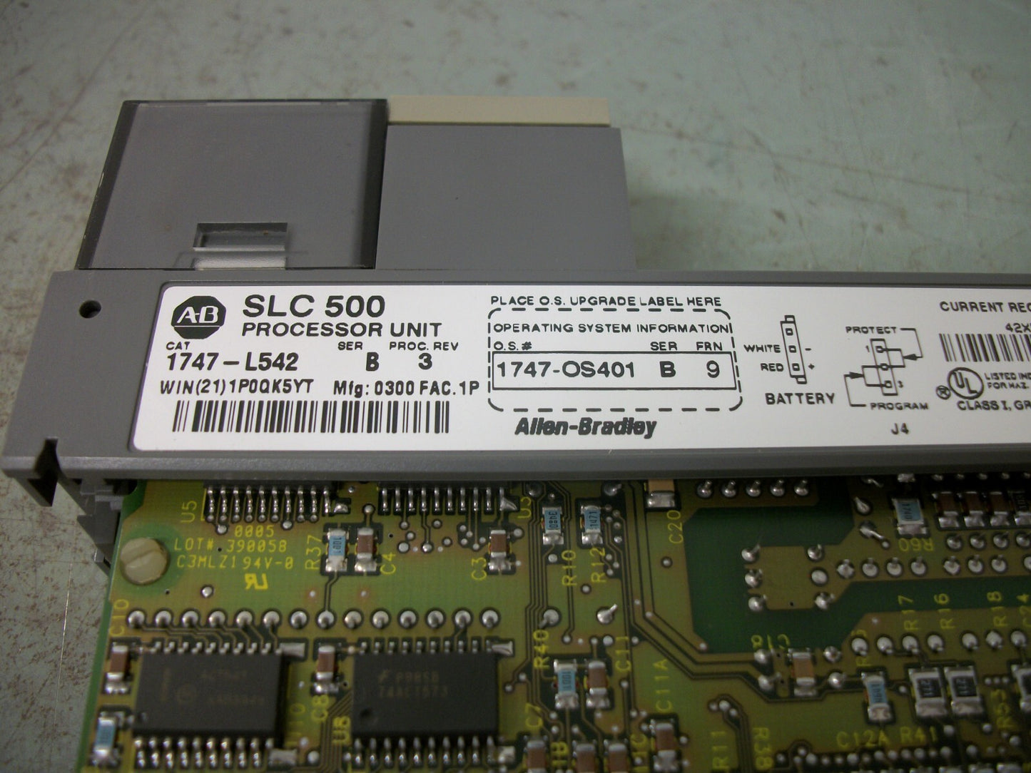 ALLEN-BRADLEY SLC 500 PLC PROCESSOR UNIT 1747-L542