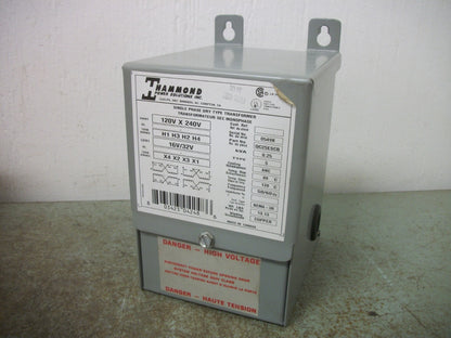 HAMMOND 0.25KVA 1PH TRANSFORMER TYPE 3R QC25ESCB HV 120X240 LV 16/32