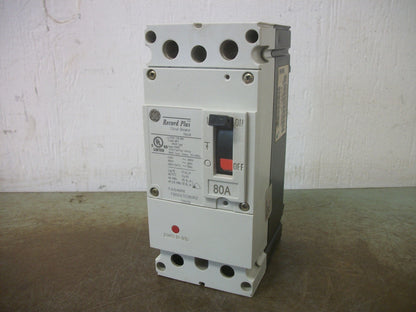 GE RECORD PLUS CIRCUIT BREAKER FBN26TE080R2 80AMP 600VOLT 2POLE