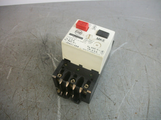 GE MKE MOTOR PROTECTOR CIRCUIT BREAKER VDE-0660 1.6-2.5AMP 500VOLT