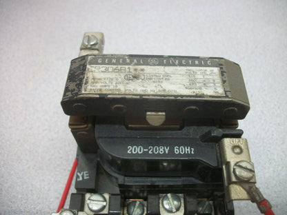 GE SIZE 0 MOTOR STARTER CR306B1** 18AMP 208VCOIL 3PH 600V 5HP