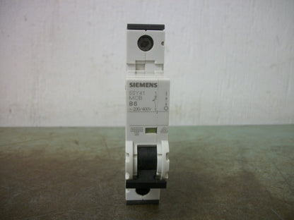 SIEMENS MINI CIRCUIT BREAKER 5SY41MCBB6 5SY4106-6 6AMP 400VOLT 1POLE