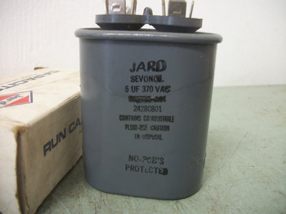 JARD 5uF 370VAC CAPACITOR 24280801 NIB