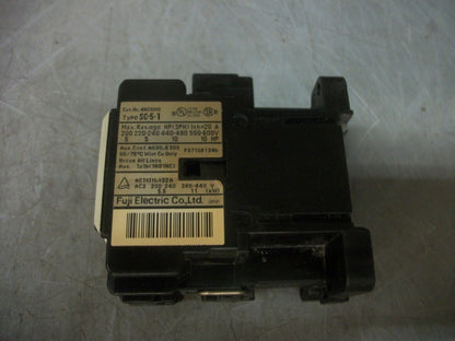 FUJI SC-5-1 CONTACTOR 4NC0H0 20AMP 220VCOIL 3PH 600V 10HP