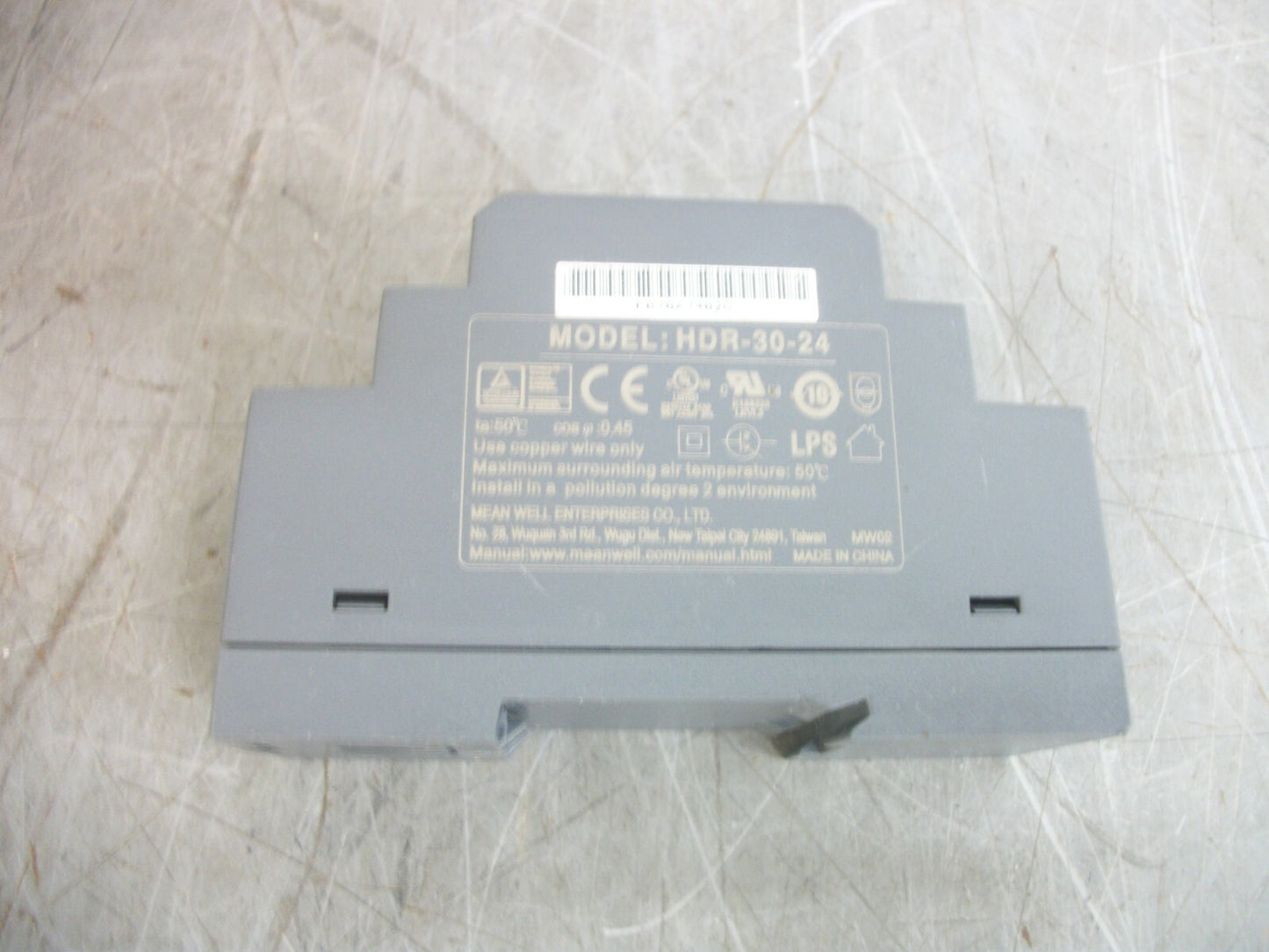 MEAN WELL DIN RAIL POWER SUPPLY HDR-30-24 24VDC 1.5AMP NOB