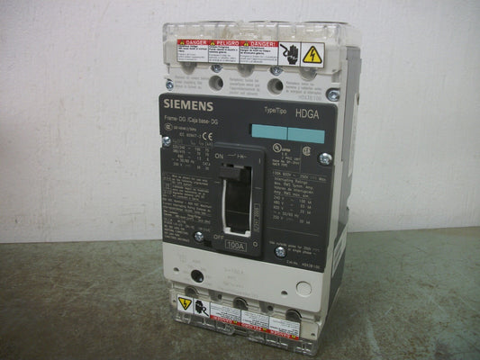 SIEMENS HDGA CIRCUIT BREAKER HDX3B100 100AMP 600VOLT 3POLE