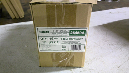 DAMAR 26450A BOX OF 10 TRUETONE TWIN COMPACT FLUORESCENT BULBS F18LTT/4P/850/9"