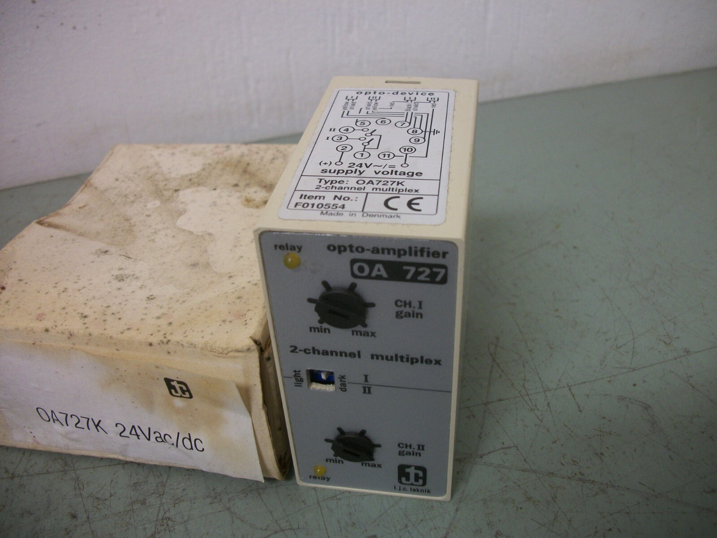 TJC TEKNIK 2-CHANNEL MULTIPLEX OPTO-AMPLIFIER OA727K 24VDC NIB