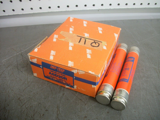 GOULD SHAWMUT BOX OF 2 AMP-TRAP FUSES A6D20R 20AMP 600VOLT NIB