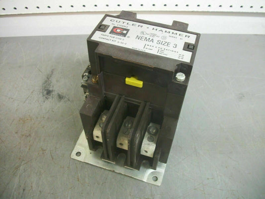 CUTLER-HAMMER SIZE 3 CONTACTOR C10EN3 480VCOIL 3PH 600V 50HP