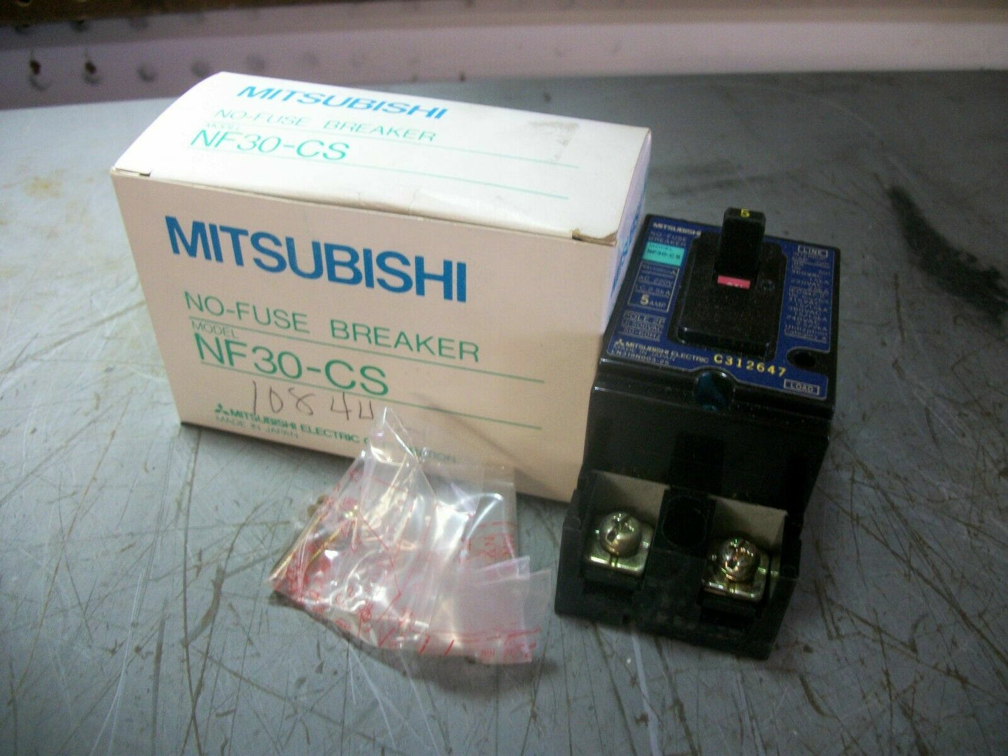 MITSUBISHI NO-FUSE CIRCUIT BREAKER NF30-CS 5AMP 500VOLT 2POLE NIB