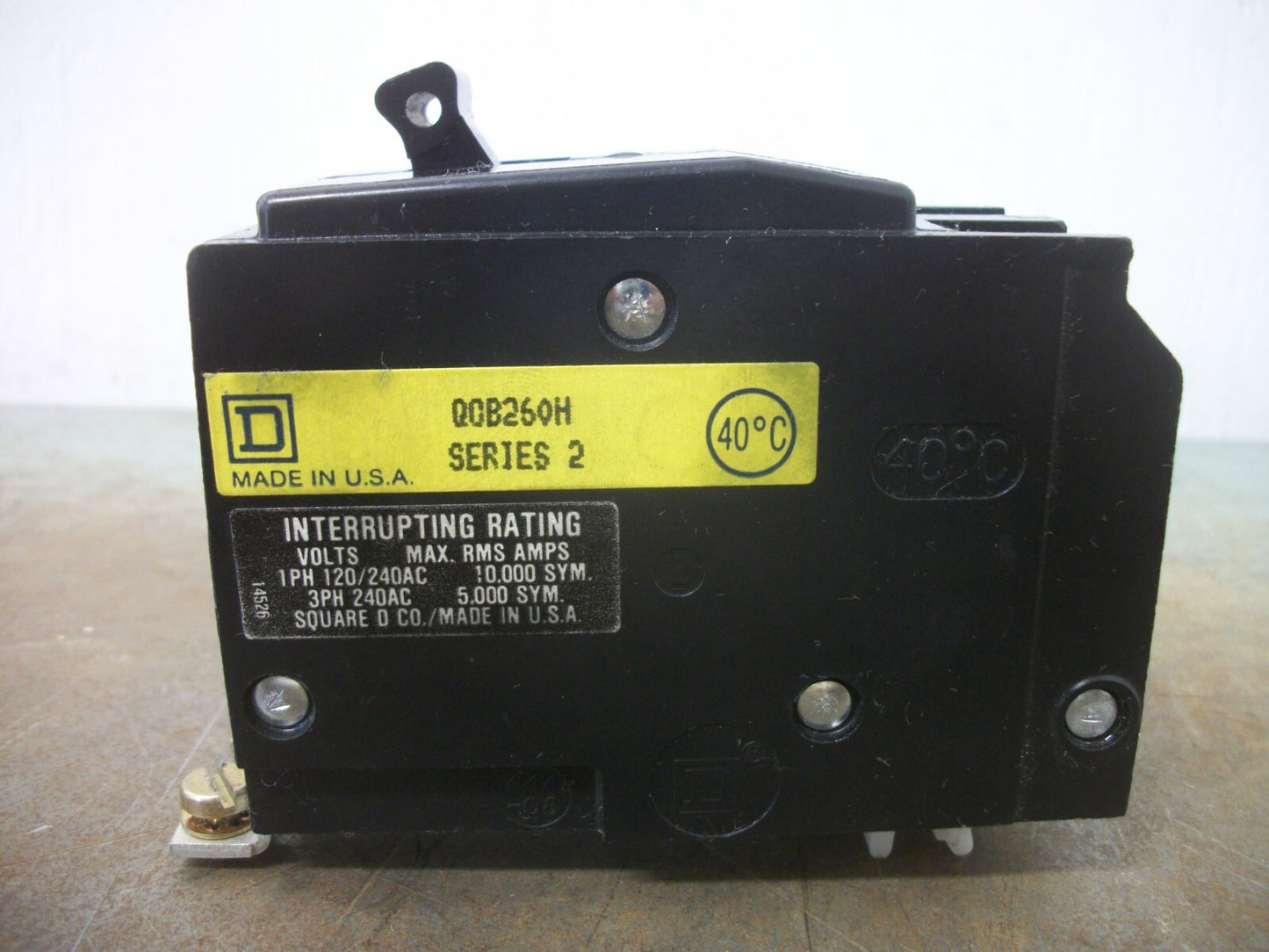 SQUARE D QOB CIRCUIT BREAKER QOB260H 60AMP 240VOLT 2POLE