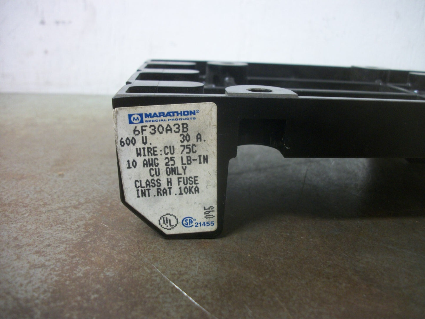 MARATHON CLASS H FUSEHOLDER 6F30A3B 30AMP 600VOLT 3POLE