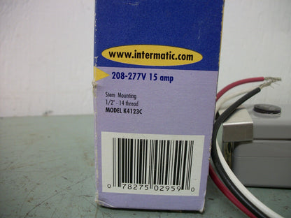 INTERMATIC STEM MOUNT PHOTO CONTROL SENSOR K4123C 208-277VOLT 15AMP NIB
