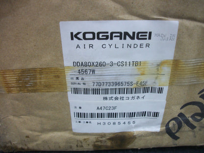 KOGANEI AIR CYLINDER DDA80X260-3-CS11TB1-4567W 1MPa 80MM BORE 260MM STROKE NIB