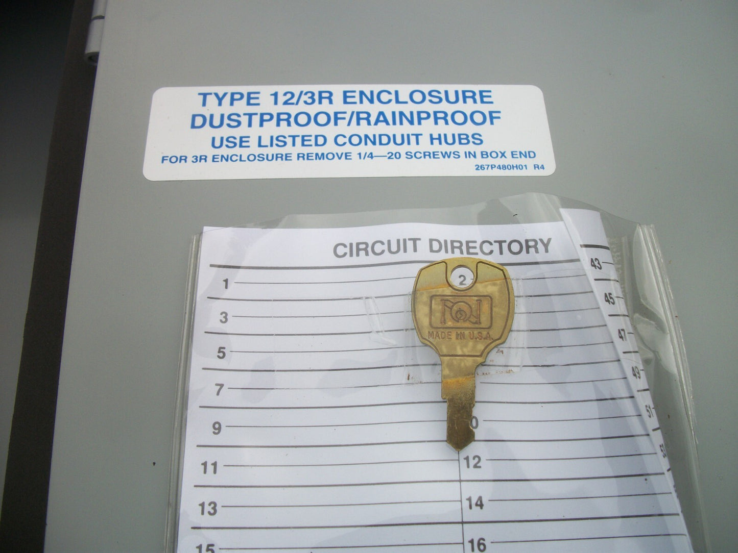 CUTLER-HAMMER PRL1A PANELBOARD ENCLOSURE 3R LWPQ2042 NOB