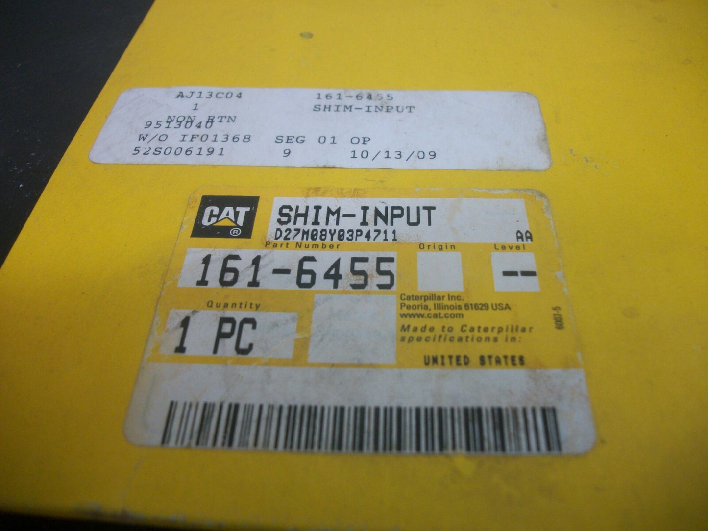 CAT SHIM INPUT 161-6455 NEW