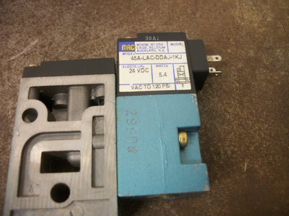 MAC SOLENOID VALVE 45A-LAC-DDAJ-1KJ 120PSI 24VOLT 5.4W