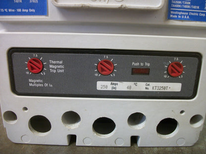 WESTINGHOUSE DK CIRCUIT BREAKER DK3250W 250AMP 240VOLT 3POLE BLUE W/250A TRIP