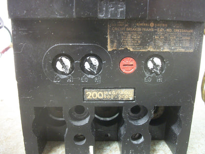 GE TFK CIRCUIT BREAKER TFK236F000 225AMP 600VOLT 3POLE W/200A TRIP SHUNT+ALARM