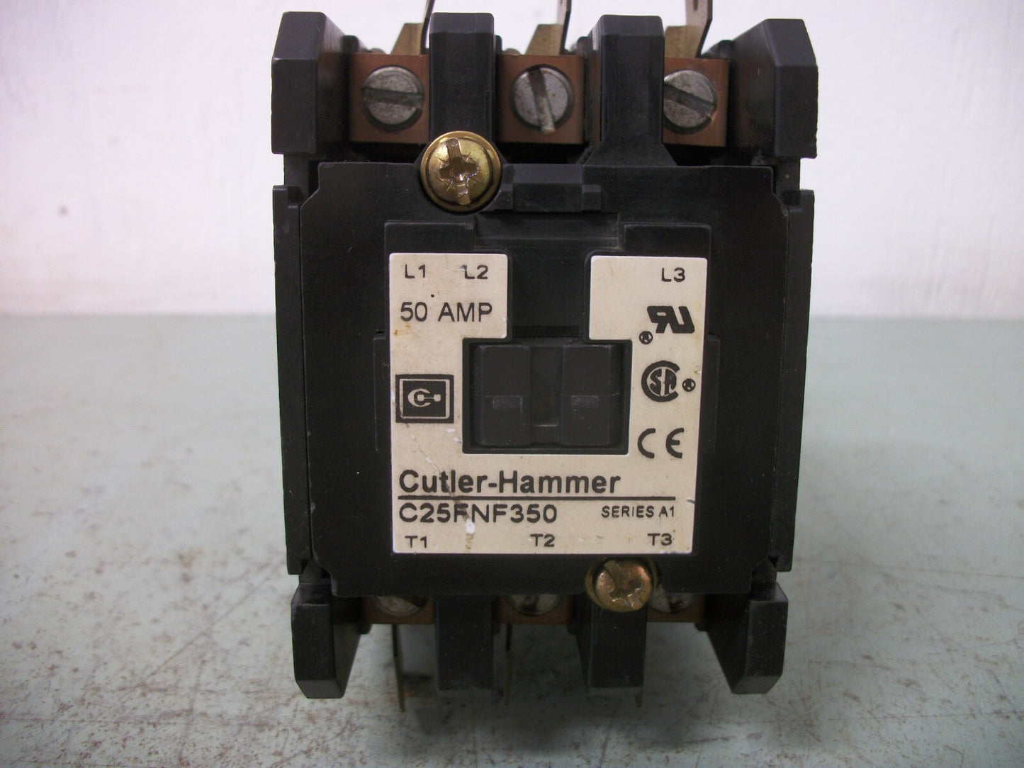CUTLER-HAMMER DEF PURPOSE CONTACTOR C25FNF350 50AMP 120VCOIL 3PH 600V 30HP NOB