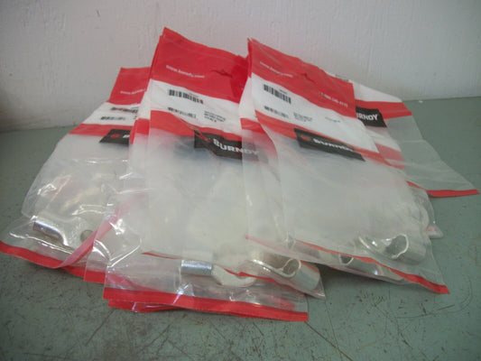BURNDY LOT OF 28 3/8" #2/0 AWG TIN PLATED COPPER LUGS YAD26M10E38 NEW