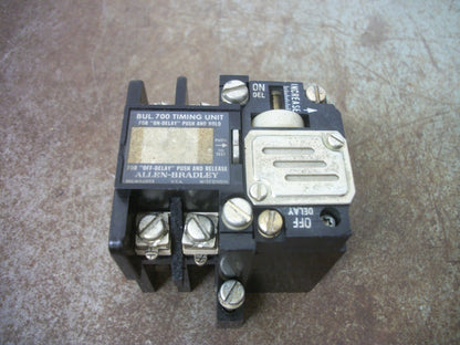 ALLEN-BRADLEY AC CONTROL RELAY PNEUMATIC TIMING UNIT 700-NT SERIES C *CHIPPED*