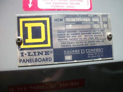 SQUARE D HCM I-LINE LOAD CENTER PANELBOARD HCM0199360-864 800AMP 480VOLT 3PH 3W